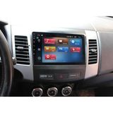SmartGO Mitsubishi Outlander Android Gps Carplay 8+256 GB Kamera + Çerçeve (2008-2012) (Yazılımsal) - RENK - Siyah