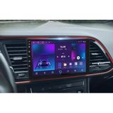 SmartGO Seat Leon Android Gps Carplay 8+256 GB Kamera + Çerçeve (2013-2020) (Yazılımsal) - RENK - Siyah
