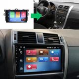 SmartGO Toyota Corolla Android Gps Carplay 8+256 GB Kamera + Çerçeve (2007-2013) (Yazılımsal) - RENK - Siyah