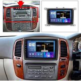 SmartGO Toyota Land Cruiser Android Gps Carplay 8+256 GB Kamera + Çerçeve (2002-2007) (Yazılımsal) - RENK - Siyah