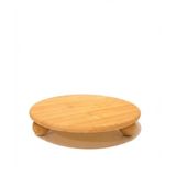 Smartizi Top Ayaklı Mini Bambu Sunumluk - 12 cm Yuvarlak Doğal Ahşap Stand - Kahve Yanı, Lokumluk, Mumluk ve Dekoratif Altlık