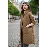 Smartjest H12.KADIN Vintage Uzun Düğmeli Mont - Bej - 2XL