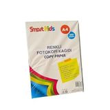 SMARTKİDS A4 Renkli Fotokopi Kağıdı, 5 Renk, 100 Adet, Lazer Yazıcı ve Fotokopi Makinesi için