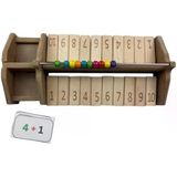 SmartMath Abacus Game Set – 2 Kişilik Ahşap Matematik Oyunu | Abaküs ile Sayı Öğrenme & Toplama Kartları | Eğitici STEM Seti | Çocuklar için Yılbaşı Hediyelik Zeka Oyunu