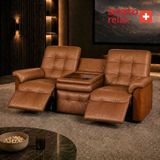 Smarto Relax Berlin 3’Lü Orta Konsollu Bardaklıklı Yatar Ayak Uzatmalı Ergonomik Deri Sinema Tv Koltuğu
