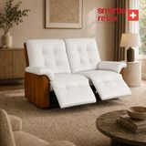 Smarto Relax Berlin Ikili Tv Koltuğu Deri Yatan Ayak Uzatmalı Ergonomik Baba Koltuğu - Beyaz