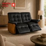 Smarto Relax Berlin İkili Yatar Ayak Uzatmalı Ergonomik Deri TV Koltuğu Baba Koltuğu siyah
