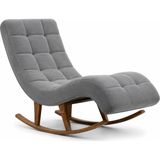 Smarto Relax Dinlenme Koltuğu –, Sallanan Ergonomik, Teddy Kumaş, Modern Dekoratif Tekli Koltuk (Salon/oturma Odası) (gri)