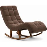 Smarto Relax Dinlenme Koltuğu –, Sallanan Ergonomik, Teddy Kumaş, Modern Dekoratif Tekli Koltuk (Salon/oturma Odası) (kahverengi)