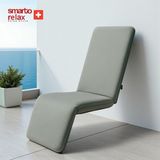 Smarto Relax Katlanabilir Şezlong Yer Minderi — Ayarlanabilir Sırt Destekli Zemin Koltuğu, Taşınabilir, Dış Mekân, - Gri