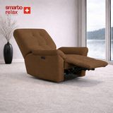Smarto Relax Porto Liftli Tv Koltuğu Çift Motorlu Elektrikli Hasta Koltuğu Polyester Kumaş Baba Koltuğu - Kahverengi