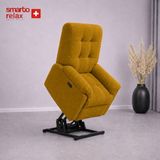 Smarto Relax Porto Liftli Tv Koltuğu Çift Motorlu Elektrikli Hasta Koltuğu Polyester Kumaş Baba Koltuğu - Sarı