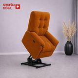 Smarto Relax Porto Liftli Tv Koltuğu Çift Motorlu Elektrikli Hasta Koltuğu Polyester Kumaş Baba Koltuğu - Turuncu