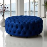 Smarto Relax Swiss Style Puf Evolene Ayaksız Kapitoneli baby face Dekoratif 100x45 cm Ayaksız Kapitoneli Dekoratif puf (Lacivert)