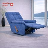 Smarto Relax Ticino Manuel Mekanizmali Ergonomik Tv Koltuğu Berjer – Dekoratif Baba Koltuğu - Mavi