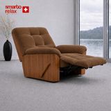 Smarto Relax Ticino Manuel Tv Koltuğu Ahşap Yan Panelli Kumaş Baba Koltuğu - Kahverengi