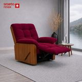 Smarto Relax Ticino Manuel Tv Koltuğu Ahşap Yan Panelli Polyester Kumaş Baba Koltuğu - Bordo