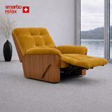 Smarto Relax Ticino Manuel Tv Koltuğu Ahşap Yan Panelli Polyester Kumaş Baba Koltuğu - Sarı