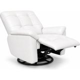 Smarto Relax TV Koltuğu Basel Elektrikli Masajlı Döner ve Sallanan Mekanızmalı Sırt Dayanağı Kontrol Panelli Ergonomik Deri Dekoratif Baba Koltuğu - Beyaz
