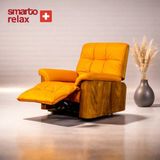Smarto Relax TV Koltuğu Miami Elektrikli ,Döner, Sallanan Kontrol Panelli Masaj Panel Ergonomik Deri Dekoratif Baba Koltuğu - Kahverengi