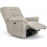 Smarto Relax TV Koltuğu PORTO Comfort Döner ve Sallanan Elektrikli Mekanızmalı Sırt Dayanağı Kontrol Panelli Ergonomik 8 farkli renk seçenek Dekoratif Baba Koltuğu - Ekru