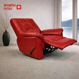 Smarto relax VIP Manuel TV Koltuğu – Gerçek İtalyan Deri, Ceviz Ahşap Sırt Detaylı Baba Koltuğu