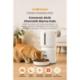 Smartpaw Fresh Feeder Pro Kameralı Akıllı Otomatik Mama Kabı (Distribütör Garantili) - Beyaz