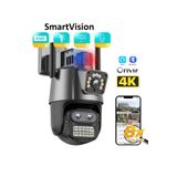 SmartVision 3 Kameralı 10x Zoomlu Çakarlı Wifi Hareket Algılama Takip Ultra Hd Dijital Zoom Güvenlik Kamerası