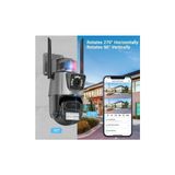 SmartVision Wi-fi Ptz Kamera 6 Megapixel Ultra Hd Çift Kameralı Dış Cephe Alarmlı Kablosuz Güvenlik Kamera Sistem