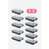 Smartware 10'Lu Set 5 Kadın & 5 Erkek Antrasit Ayakkabı Kutusu