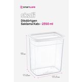 Smartware 24'Lü Set Skali Dikdörtgen Saklama Kabı Beyaz 2350 Ml