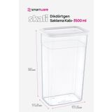 Smartware 24'Lü Set Skali Dikdörtgen Saklama Kabı Beyaz 3500 Ml