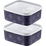 Smartware 2'li Set No Frost Saklama Kabı Lacivert 700 ml