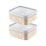Smartware 2'li Set No Frost Saklama Kabı Latte 700 ml