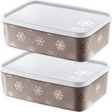 Smartware 2'li Set No Frost Saklama Kabı Terra 1600 ml