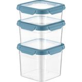 Smartware 3'lü Set Loxo Sızdırmaz Saklama Kabı 700 -1000-1500 ml - 1 lt - Mavi