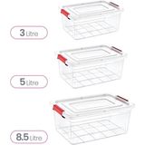 Smartware 3'lü Set Smart Box Saklama Kabı 3-5-8 Lt
