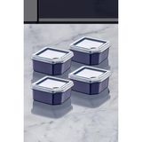 Smartware 4'Lü Q-Box Saklama Kabı Lacivert 350 ML
