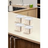 Smartware 4'Lü Set No Frost Saklama Kabı Latte 1250 Ml