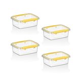 Smartware 4'lü Set Press - Lock Saklama Kabı 360 ml - Sarı