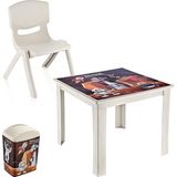 Smartware Fiore 3'lü Set Çocuk Masa Sandalye Takımı Latte Space 1-3 Yaş