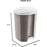 Smartware Pedallı Çöp Kovası 30 Lt - Bej