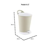 Smartware Penguen Pedallı Çöp Kovası 6 Lt - Latte