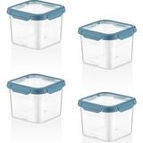 Smartware Smatware 4'lü Set Loxo Sızdırmaz Saklama Kabı 1000 ml - 1 lt - Mavi