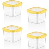 Smartware Smatware 4'lü Set Loxo Sızdırmaz Saklama Kabı 1000 ml - 1 lt - Sarı