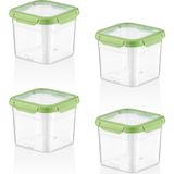 Smartware Smatware 4'lü Set Loxo Sızdırmaz Saklama Kabı 1500 ml - 1 lt - Yeşil