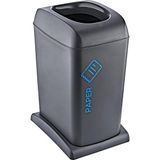 Smartware Soft Tekerlekli Kağıt Geri Dönüşüm Kutusu 40 Lt Antrasit - Çok Renkli