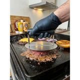 Smash Burger Presi Inox Paslanmaz Basic Yuvarlak (Köfte Ezme El Aleti 15CM) - Yuvarlak tek tip - Metalik