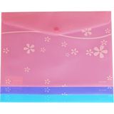 smato a4 çıtçıtlı dosya evrak zarfı mat çiçek desenli pembe w7542 (12 li paket) - Yok