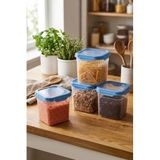 Smatware 4'Lü Set Loxo Sızdırmaz Saklama Kabı 1500 ML MAVİ